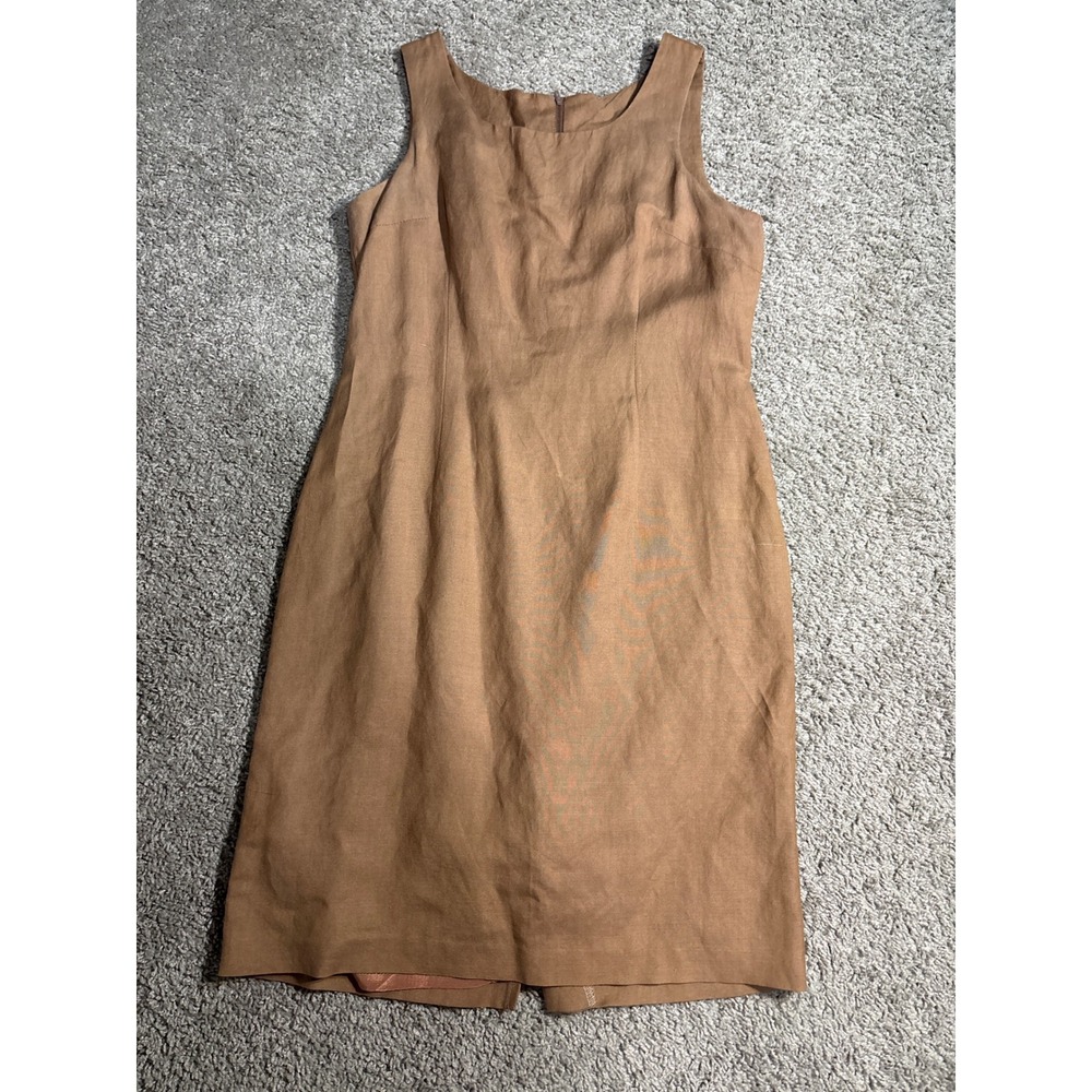 Y2K Two Roads Brown Sleeveless Sheath Dress Ramie Rayon Blend in Canada size 5/6